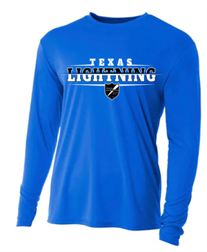 TX LT LS WICKING FAN TEE ROYAL _Design 5 Image