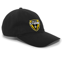 Cotton Twill Unstructured Hat-Black