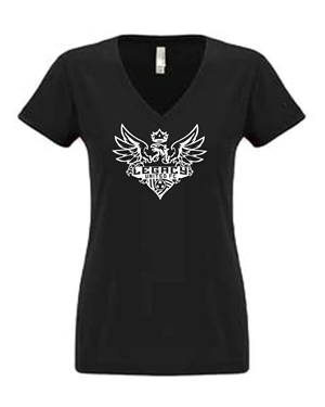 Women's V-Neck Tee - Black Image