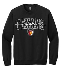 TEXANS MOM CREW SWEATSHIRT - BLACK