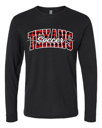 TEXANS PLAID LS TEE - BLACK