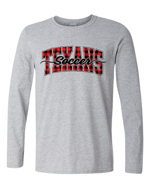 TEXANS PLAID LS TEE - GREY Image